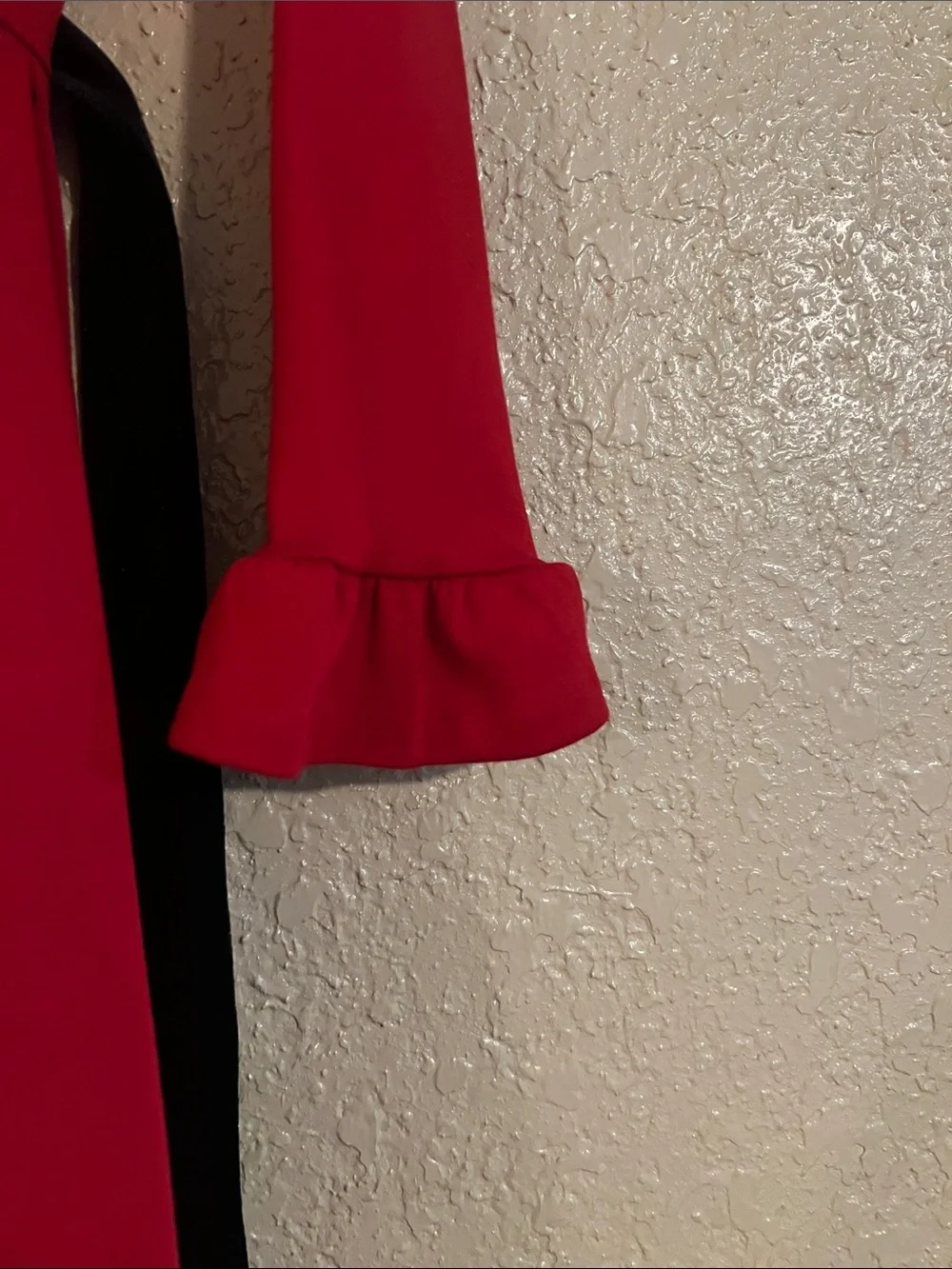 Ralph Lauren Bright Red Long Sleeve Pleated Kids Dress